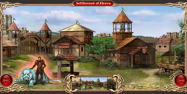 Chief Kort, waiting for new warriors in the Settlement of Klesva